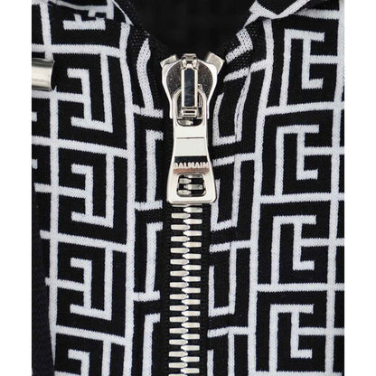 Black Cotton Men's Sweater-Balmain-LabelTerrace.com