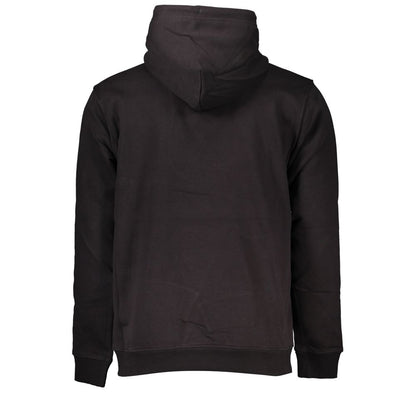 Black Cotton Men's Sweater Hoodie-Tommy Hilfiger-LabelTerrace.com