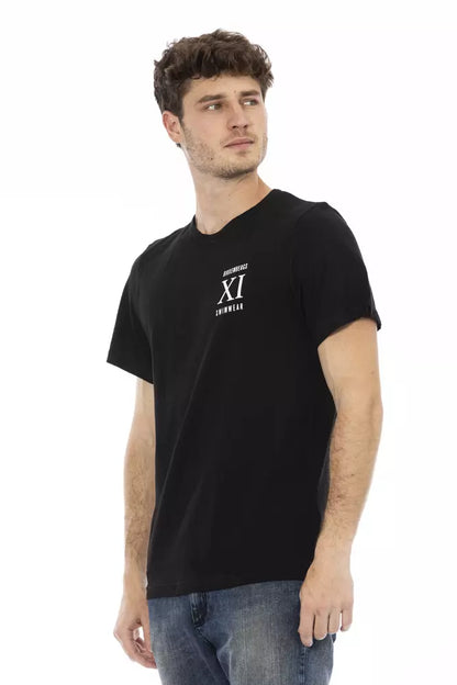 Black Cotton Men's T-Shirt-Bikkembergs-LabelTerrace.com