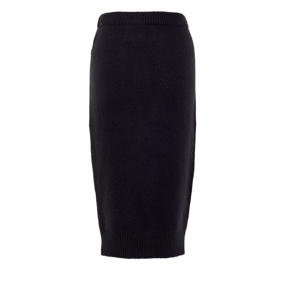Black Cotton Midi Skirt-Tom Ford-LabelTerrace.com