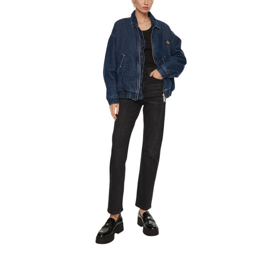 Black Cotton Mom Jean