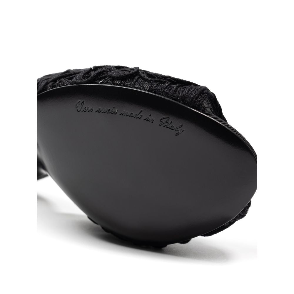 Black Cotton Sandal-Dolce & Gabbana-LabelTerrace.com