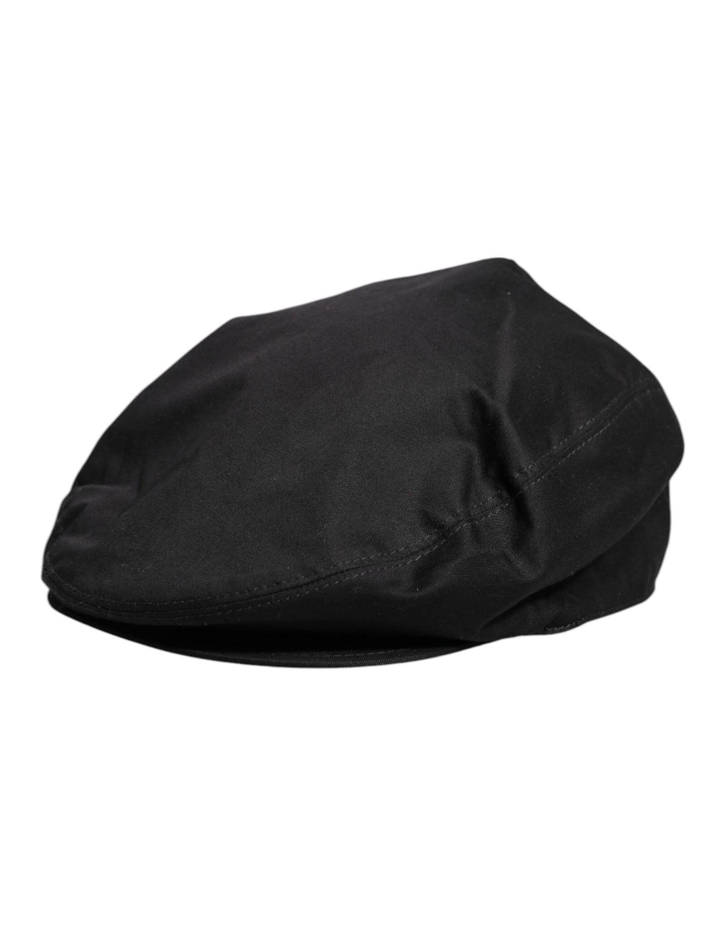 Black Cotton Newsboy Capello Cabbie Hat-Dolce & Gabbana-LabelTerrace.com