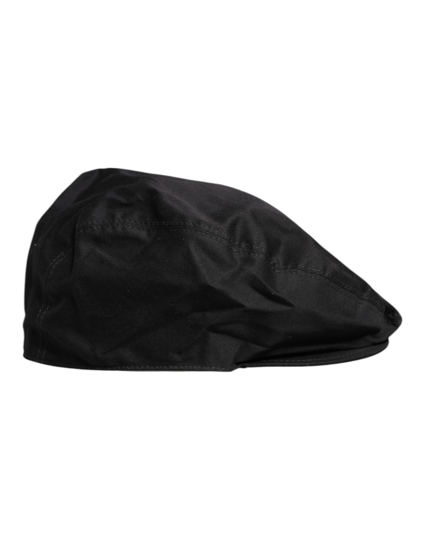 Black Cotton Newsboy Capello Cabbie Hat-Dolce & Gabbana-LabelTerrace.com