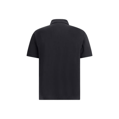 Black Cotton Polo Shirt