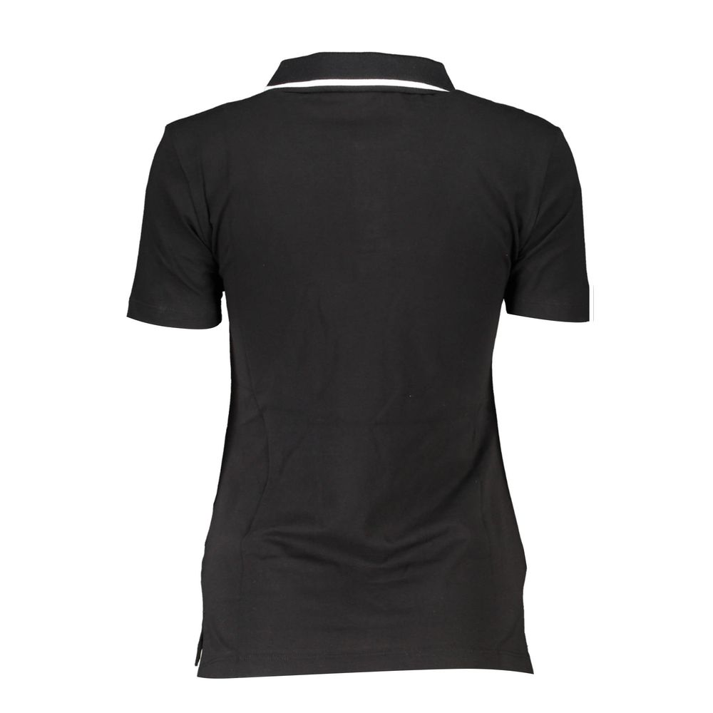 Black Cotton Polo Shirt-Fila-LabelTerrace.com
