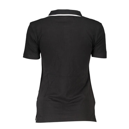 Black Cotton Polo Shirt-Fila-LabelTerrace.com