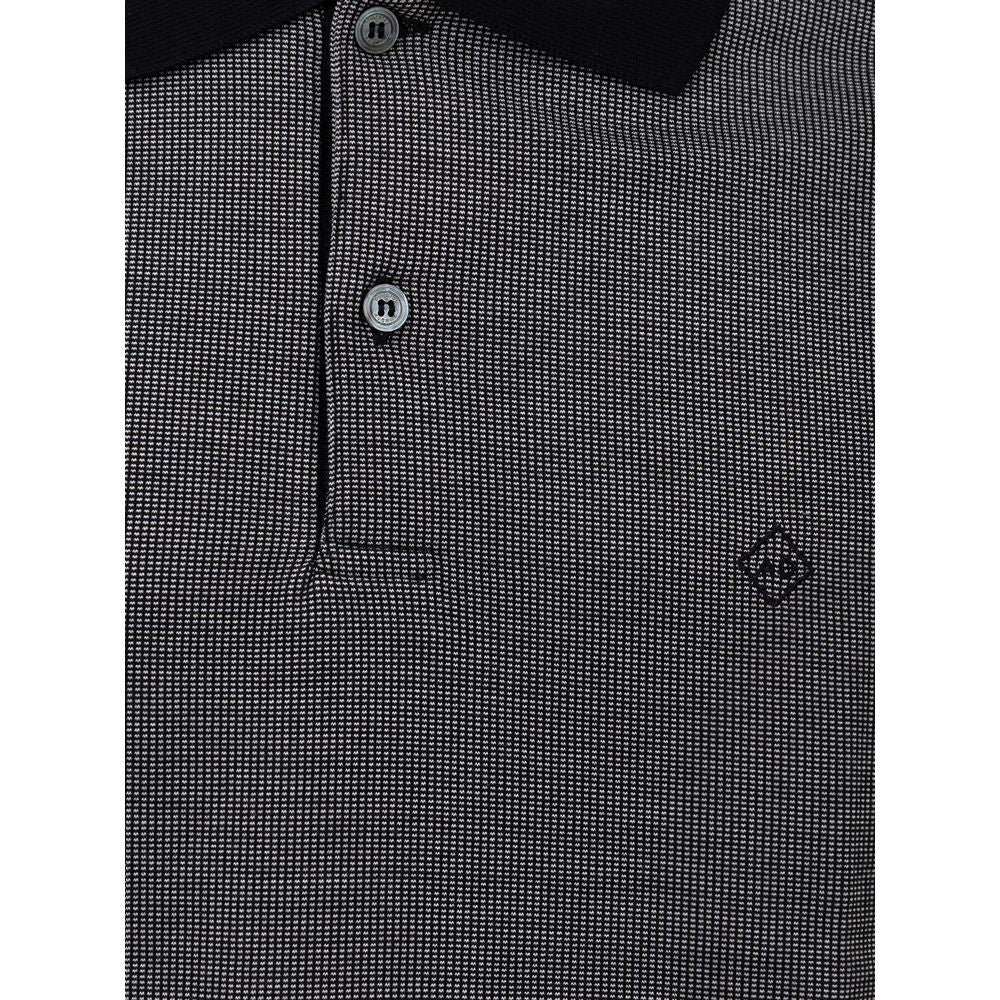 Black Cotton Polo Shirt-Dunhill-LabelTerrace.com