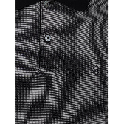 Black Cotton Polo Shirt-Dunhill-LabelTerrace.com