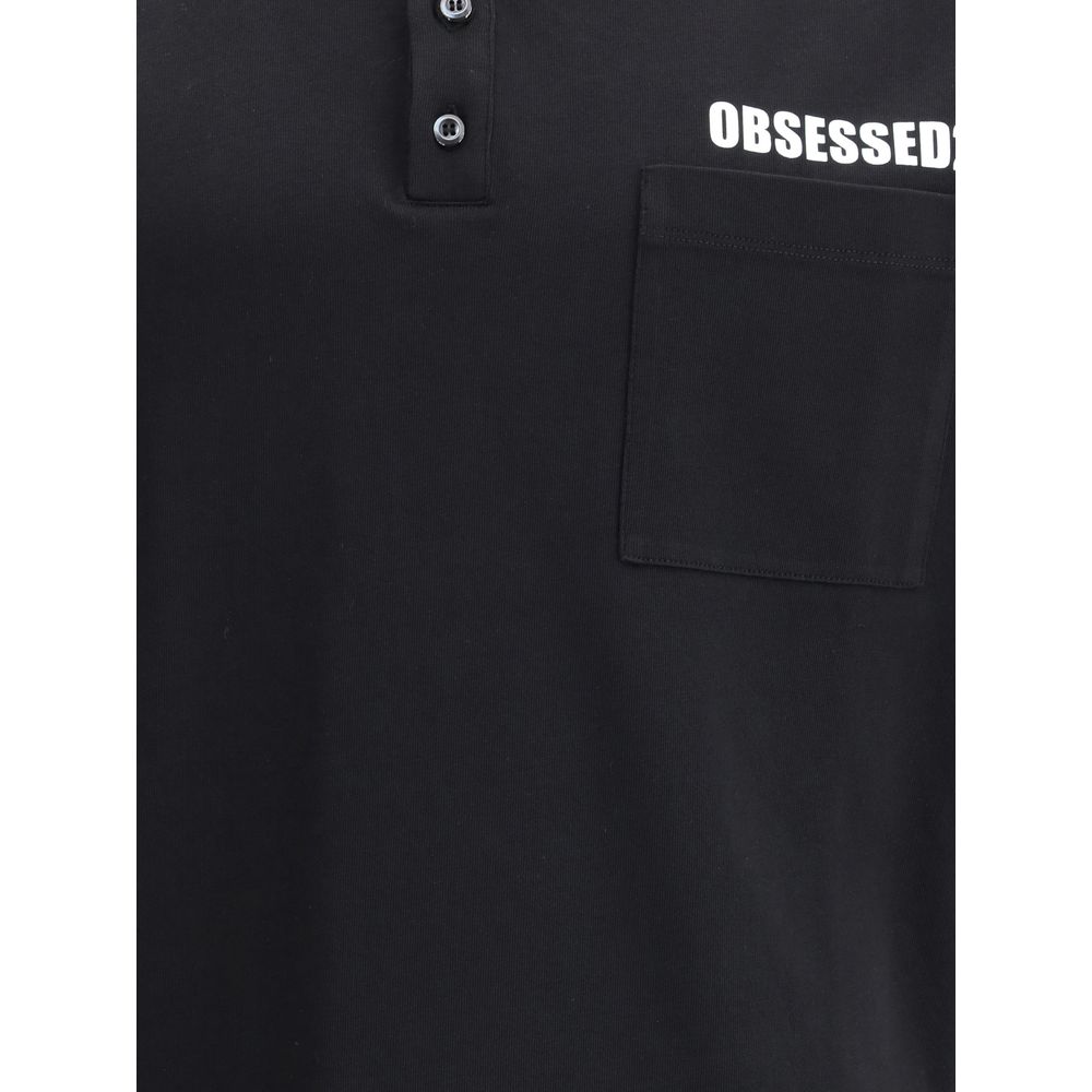Black Cotton Polo Shirt