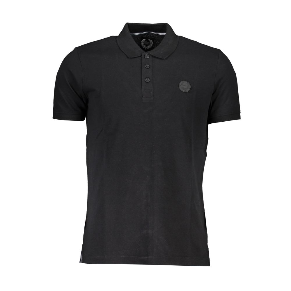 Black Cotton Polo Shirt