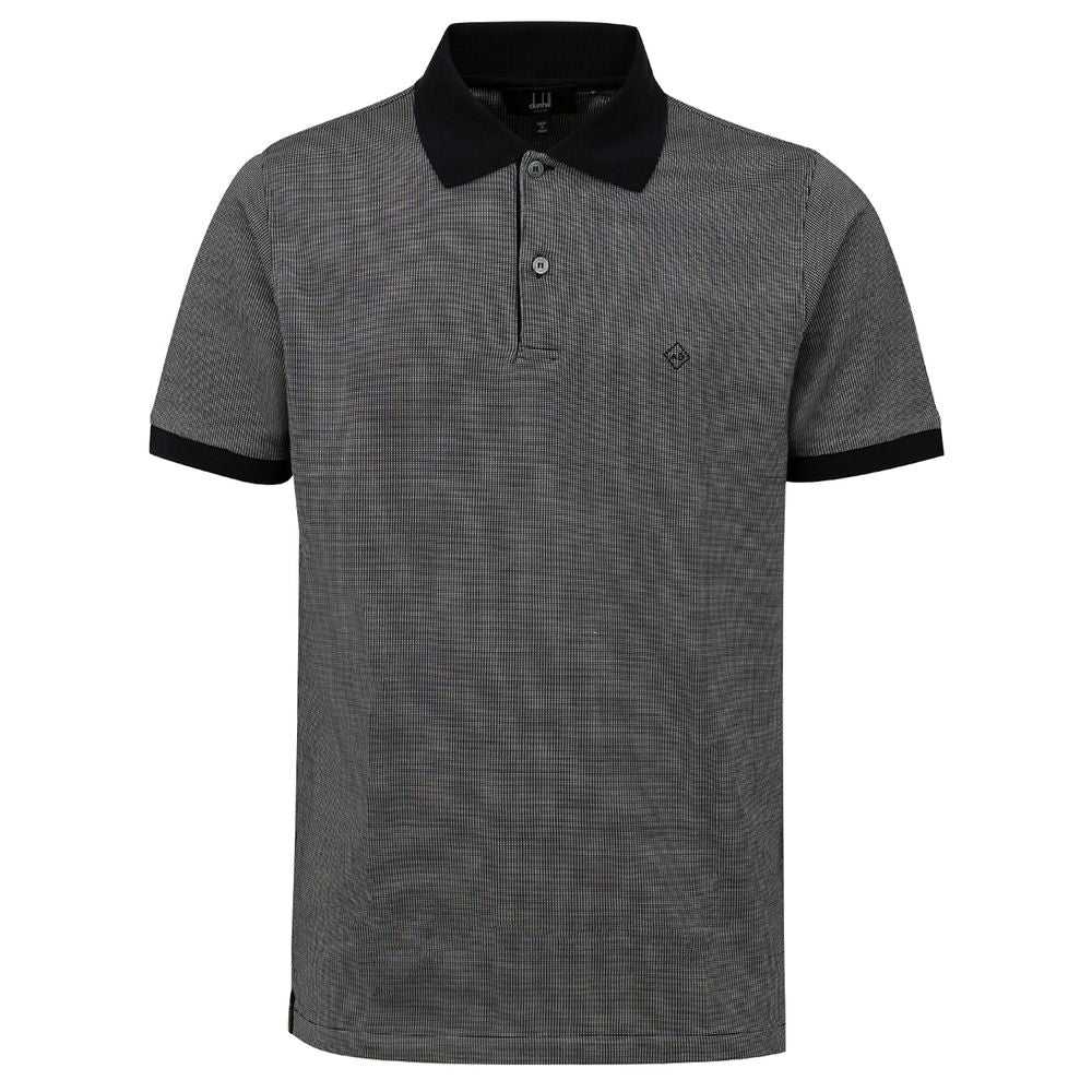 Black Cotton Polo Shirt-Dunhill-LabelTerrace.com