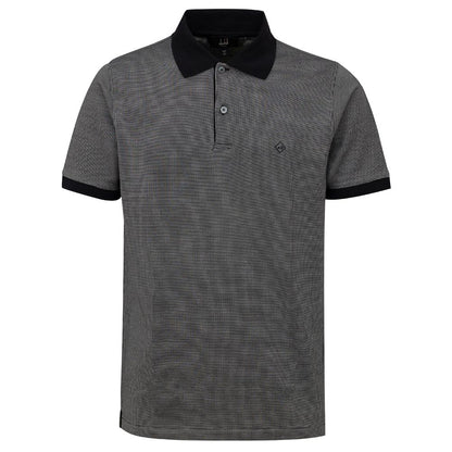 Black Cotton Polo Shirt-Dunhill-LabelTerrace.com