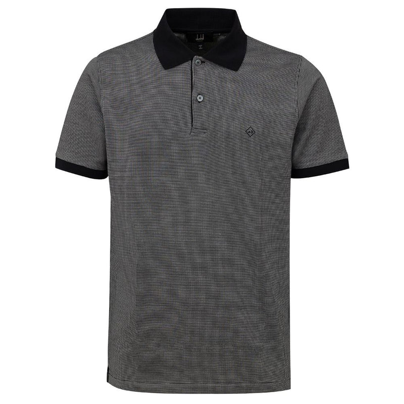 Black Cotton Polo Shirt-Dunhill-LabelTerrace.com