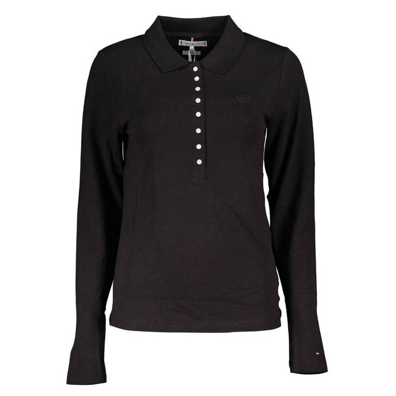 Black Cotton Polo Shirt-Tommy Hilfiger-LabelTerrace.com