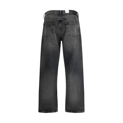 Black Cotton Relaxed Fit Jeans