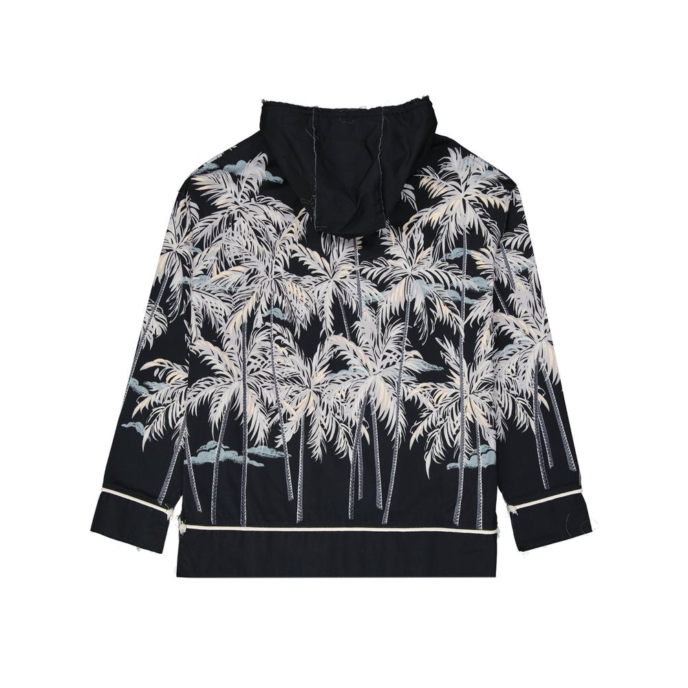 Hooded Printed Shirt-Palm Angels-LabelTerrace.com