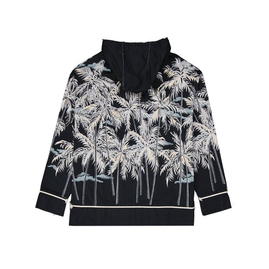 Hooded Printed Shirt-Palm Angels-LabelTerrace.com