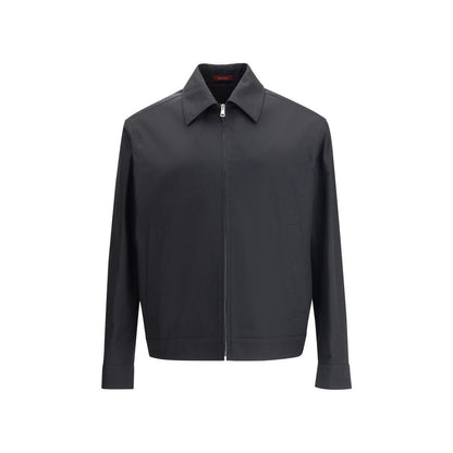 Black Cotton Shell Jacket
