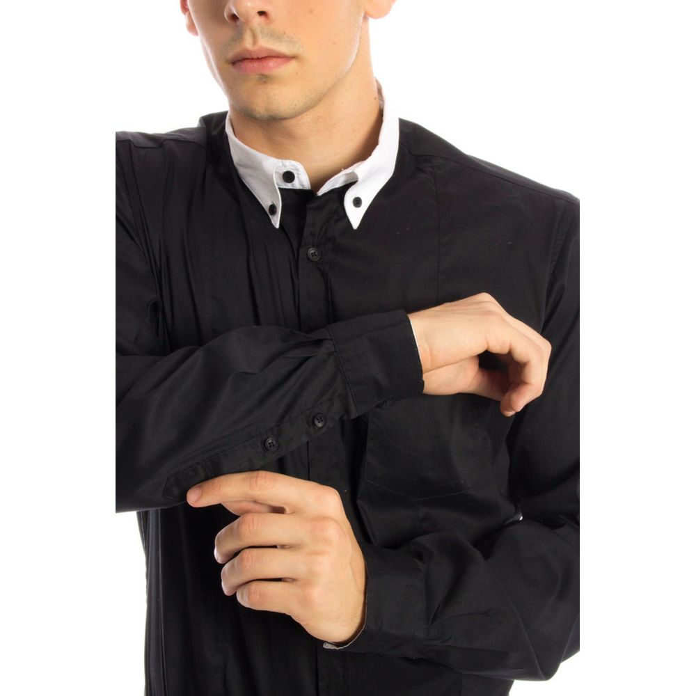 Black Cotton Shirt-Papete-LabelTerrace.com