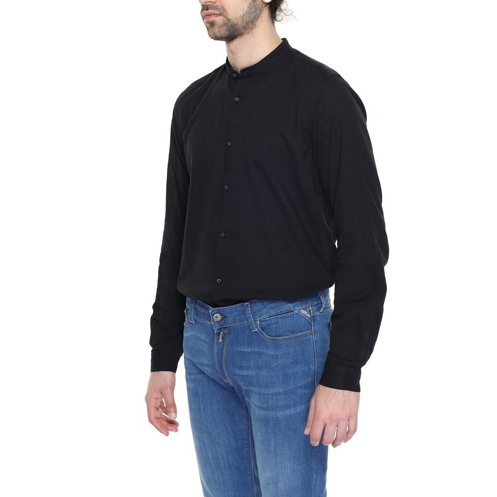 Black Cotton Shirt-Antony Morato-LabelTerrace.com