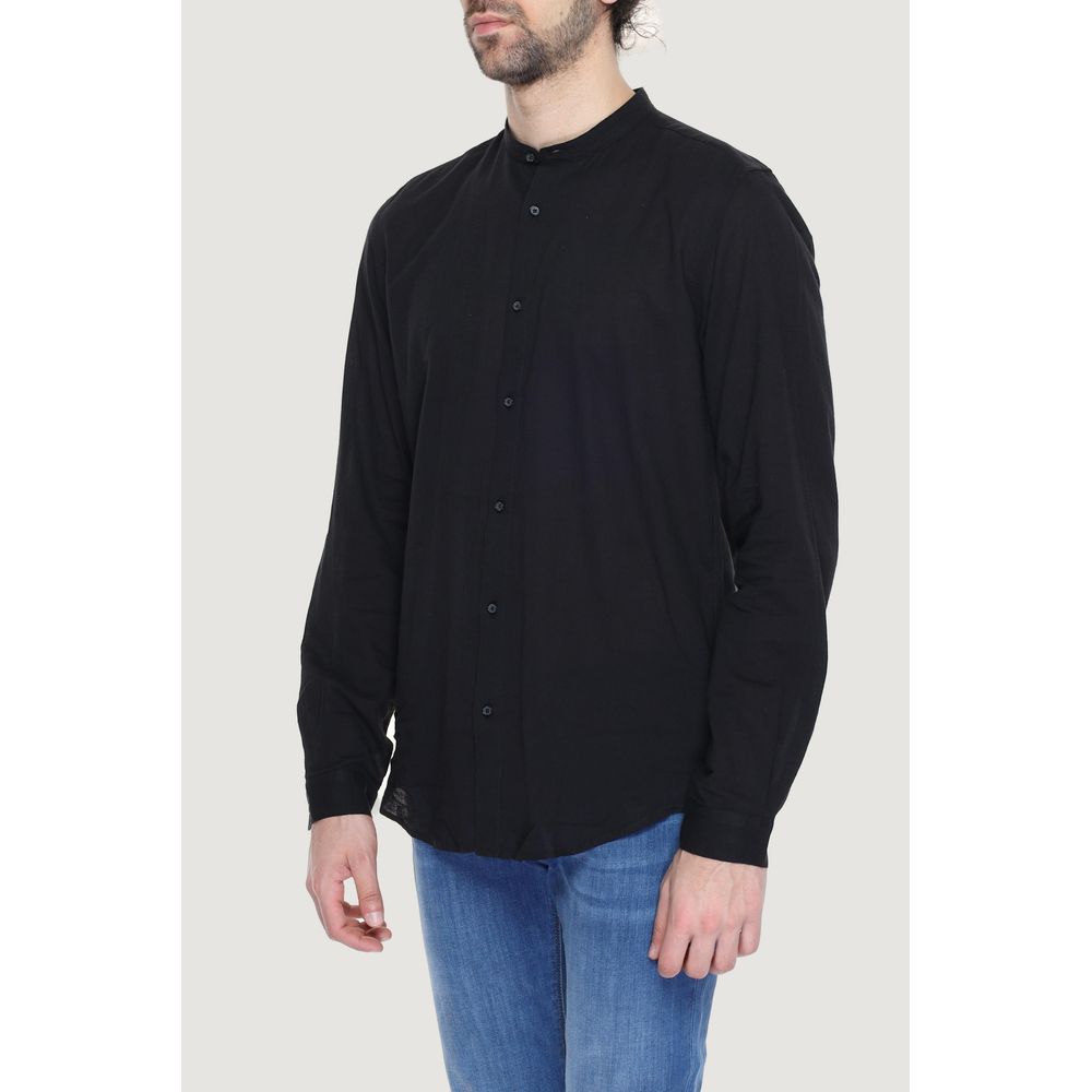 Black Cotton Shirt-Antony Morato-LabelTerrace.com