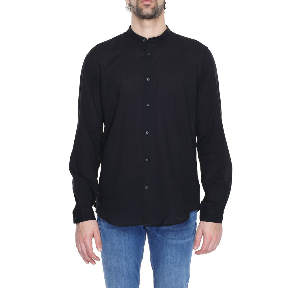 Black Cotton Shirt-Antony Morato-LabelTerrace.com