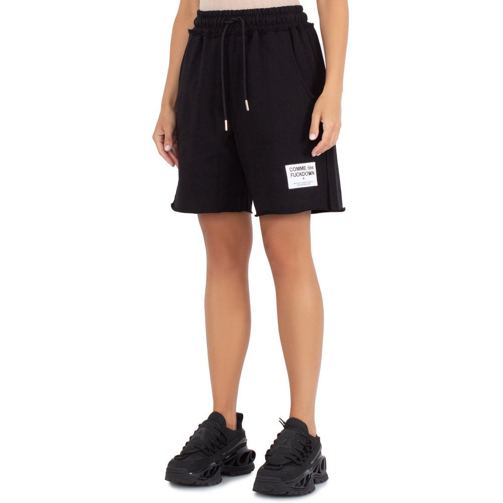 Black Cotton Short-Comme Des Fuckdown-LabelTerrace.com