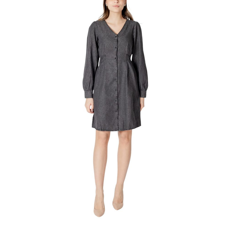 Black Cotton Short Dress