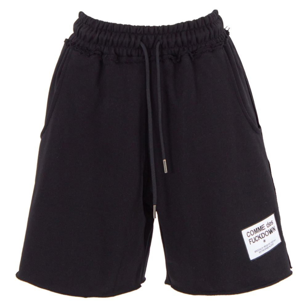 Black Cotton Short-Comme Des Fuckdown-LabelTerrace.com