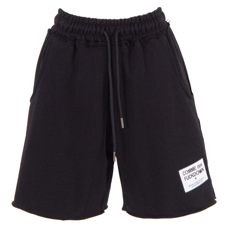 Black Cotton Short-Comme Des Fuckdown-LabelTerrace.com