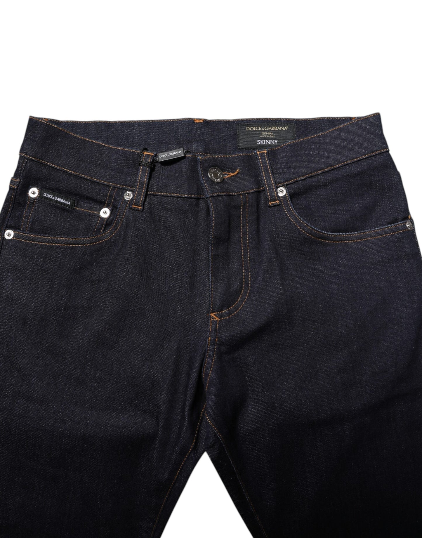 Black Cotton Skinny Men Denim Jeans-Dolce & Gabbana-LabelTerrace.com