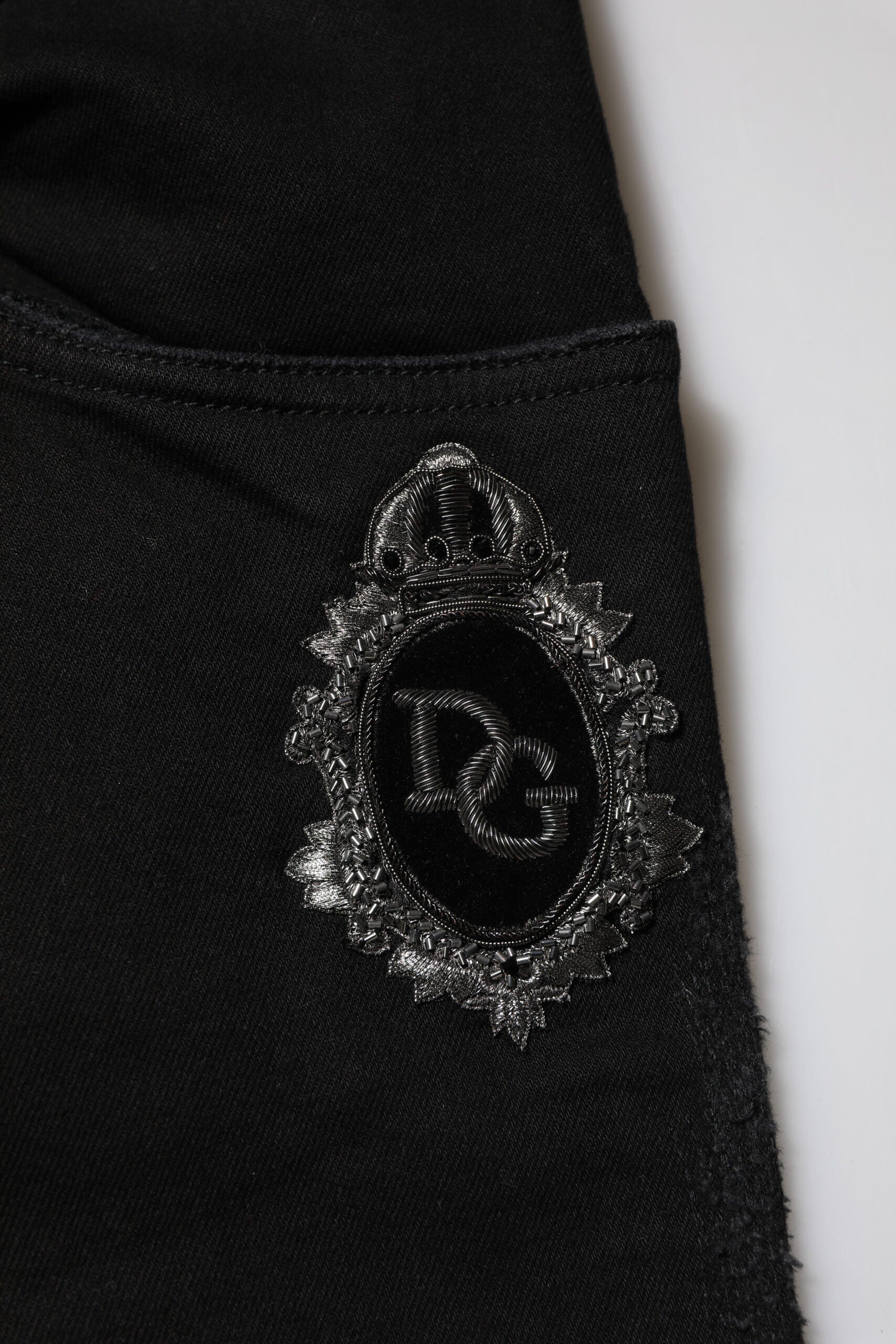 Black Cotton Skinny Men Denim Jeans-Dolce & Gabbana-LabelTerrace.com