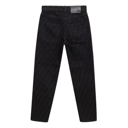 Black Cotton Jeans Denim-Fendi-LabelTerrace.com