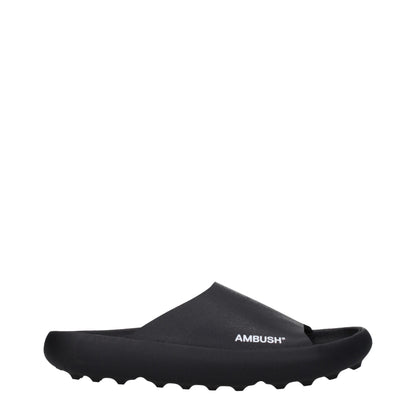 Black Cotton Slippers