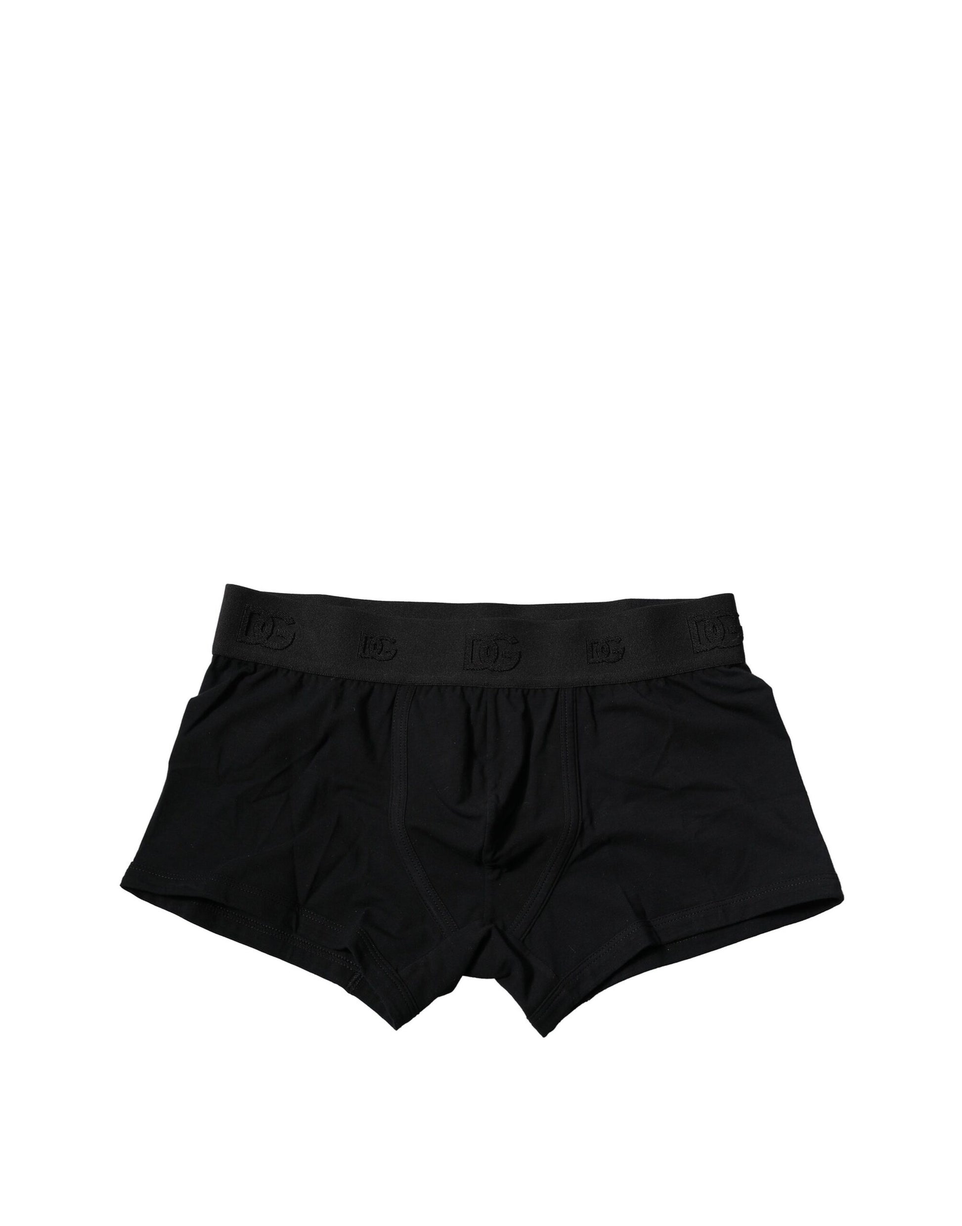 Black Cotton Stretch Regular Boxer Underwear-Dolce & Gabbana-LabelTerrace.com