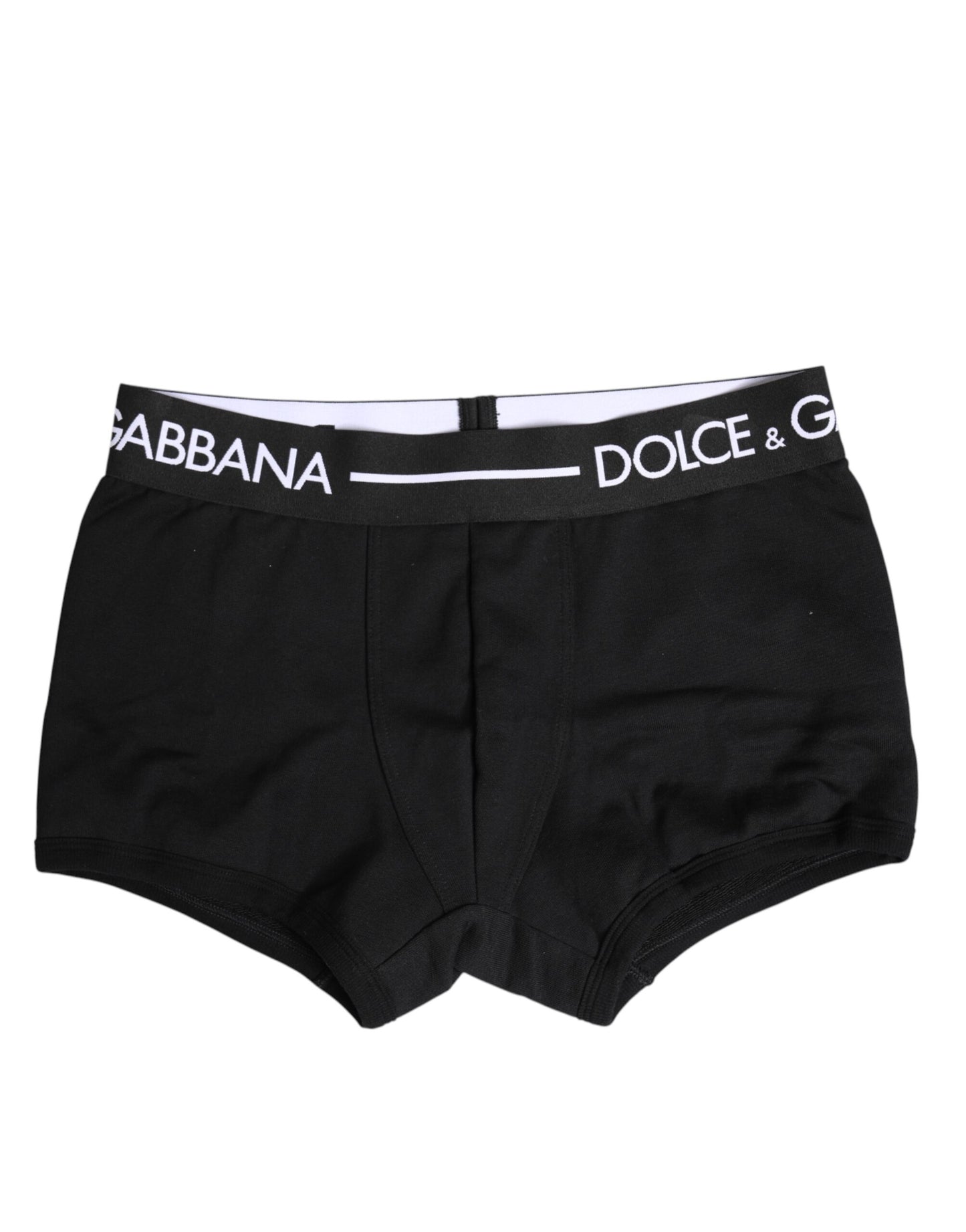 Black Cotton Stretch Regular Boxer Underwear-Dolce & Gabbana-LabelTerrace.com