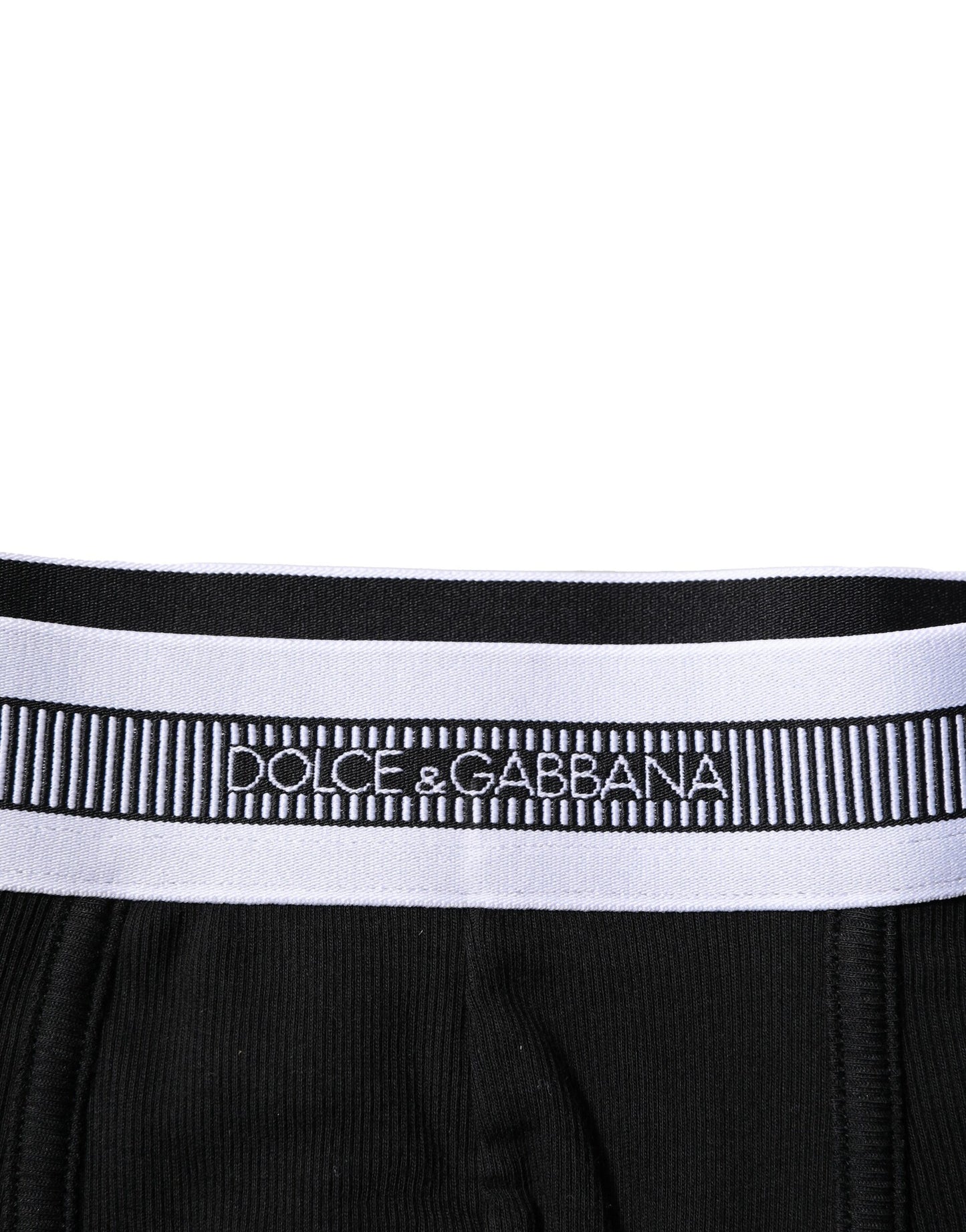 Black Cotton Stretch Regular Boxer Underwear-Dolce & Gabbana-LabelTerrace.com