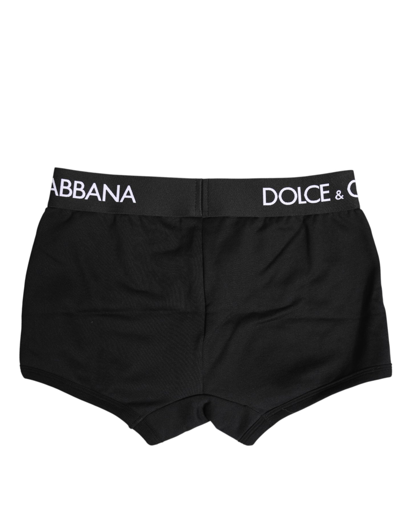 Black Cotton Stretch Regular Boxer Underwear-Dolce & Gabbana-LabelTerrace.com
