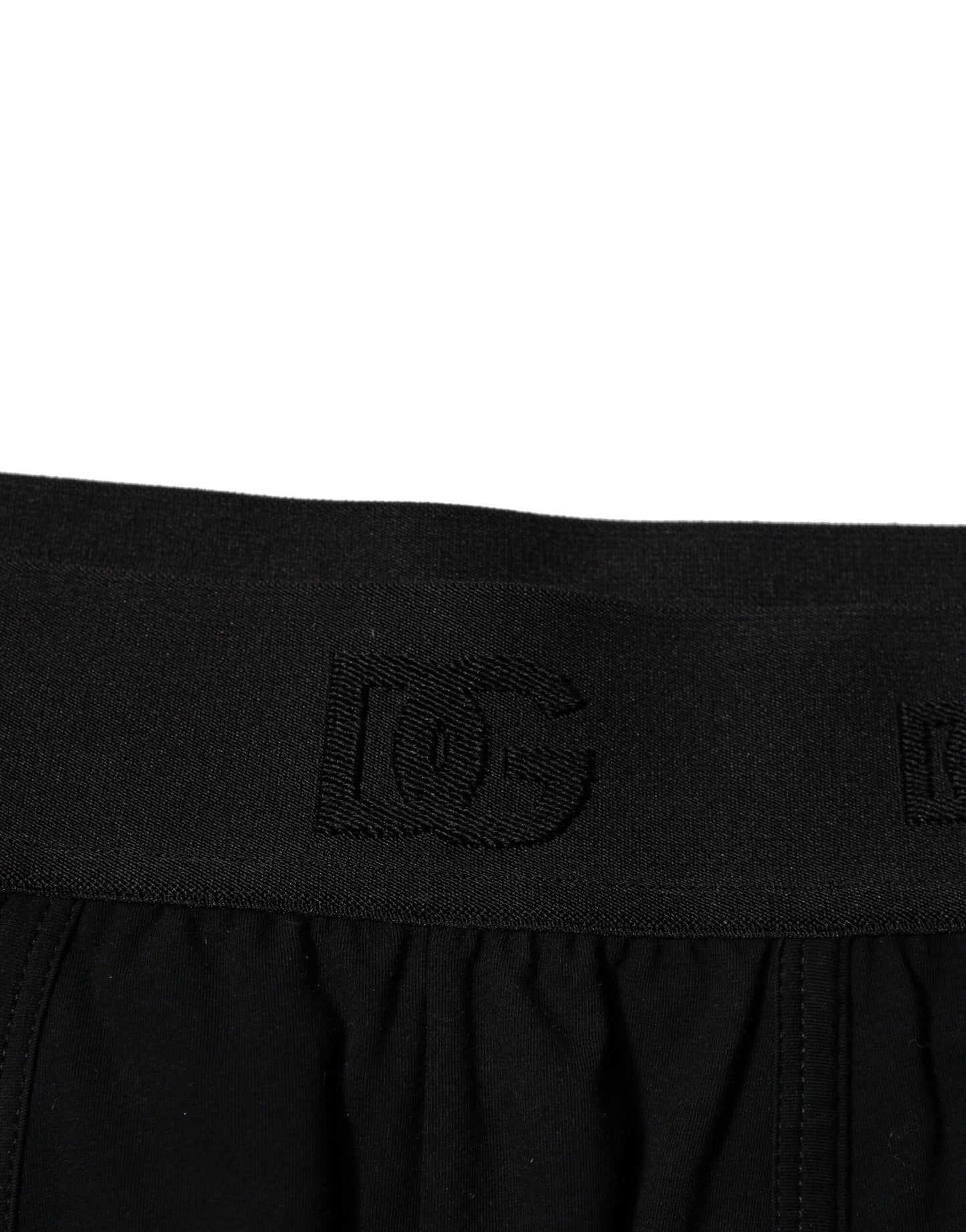 Black Cotton Stretch Regular Boxer Underwear-Dolce & Gabbana-LabelTerrace.com
