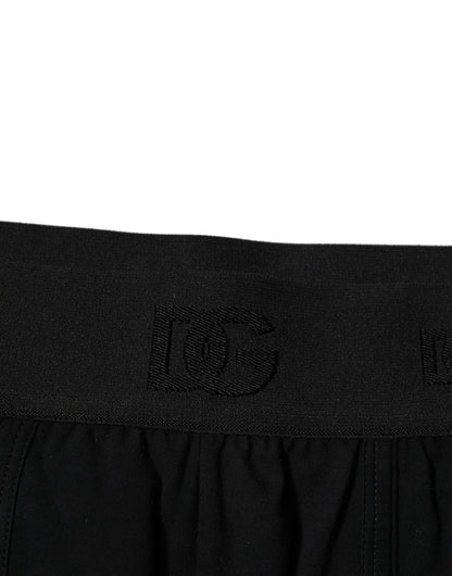 Black Cotton Stretch Regular Boxer Underwear-Dolce & Gabbana-LabelTerrace.com
