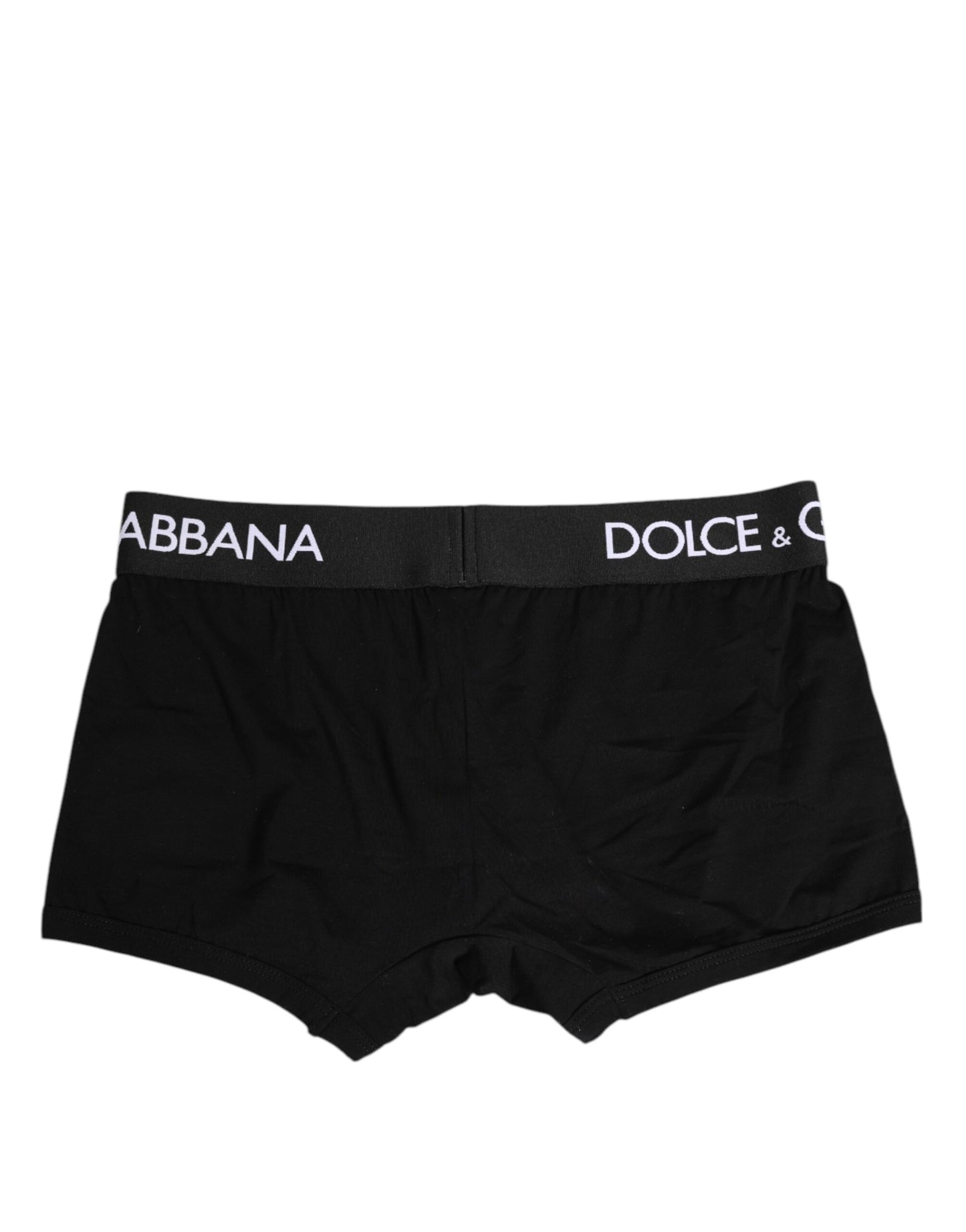 Black Cotton Stretch Regular Boxer Underwear-Dolce & Gabbana-LabelTerrace.com