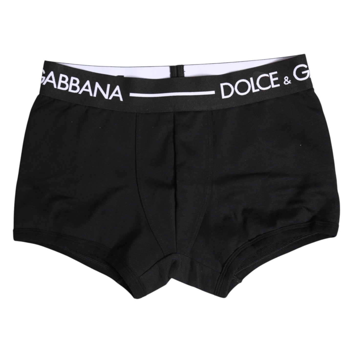 Black Cotton Stretch Regular Boxer Underwear-Dolce & Gabbana-LabelTerrace.com