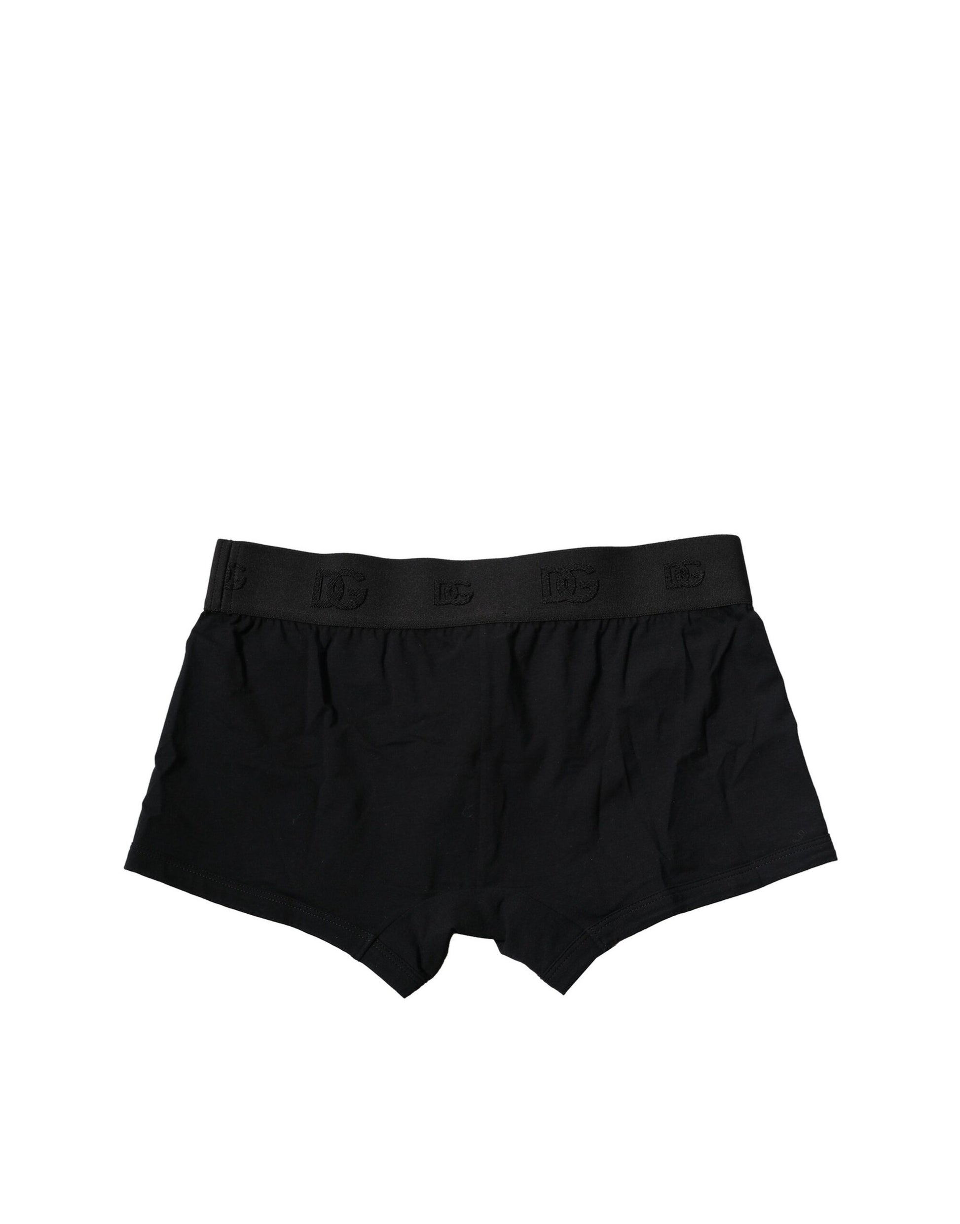 Black Cotton Stretch Regular Boxer Underwear-Dolce & Gabbana-LabelTerrace.com