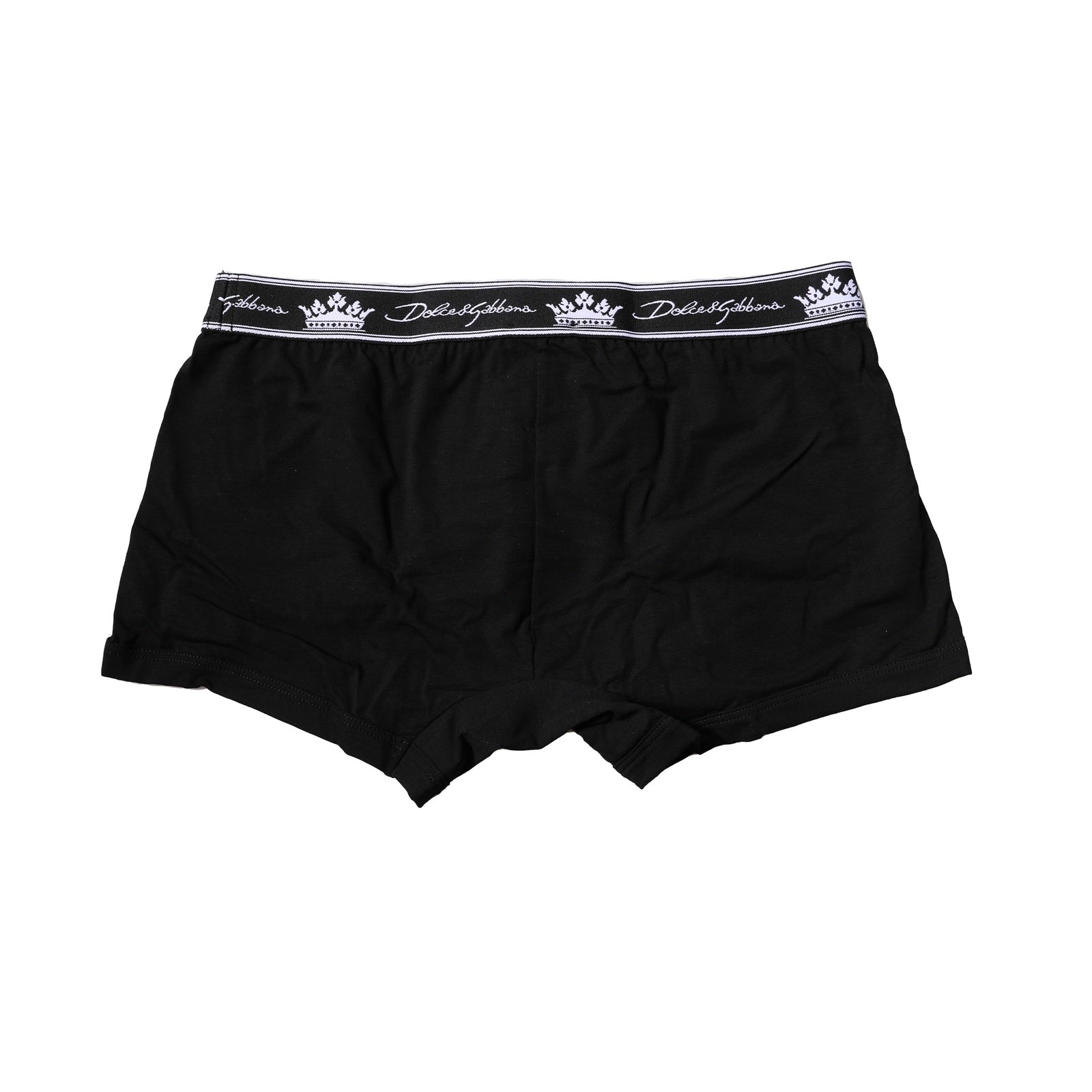 Black Cotton Stretch Regular Boxer Underwear-Dolce & Gabbana-LabelTerrace.com