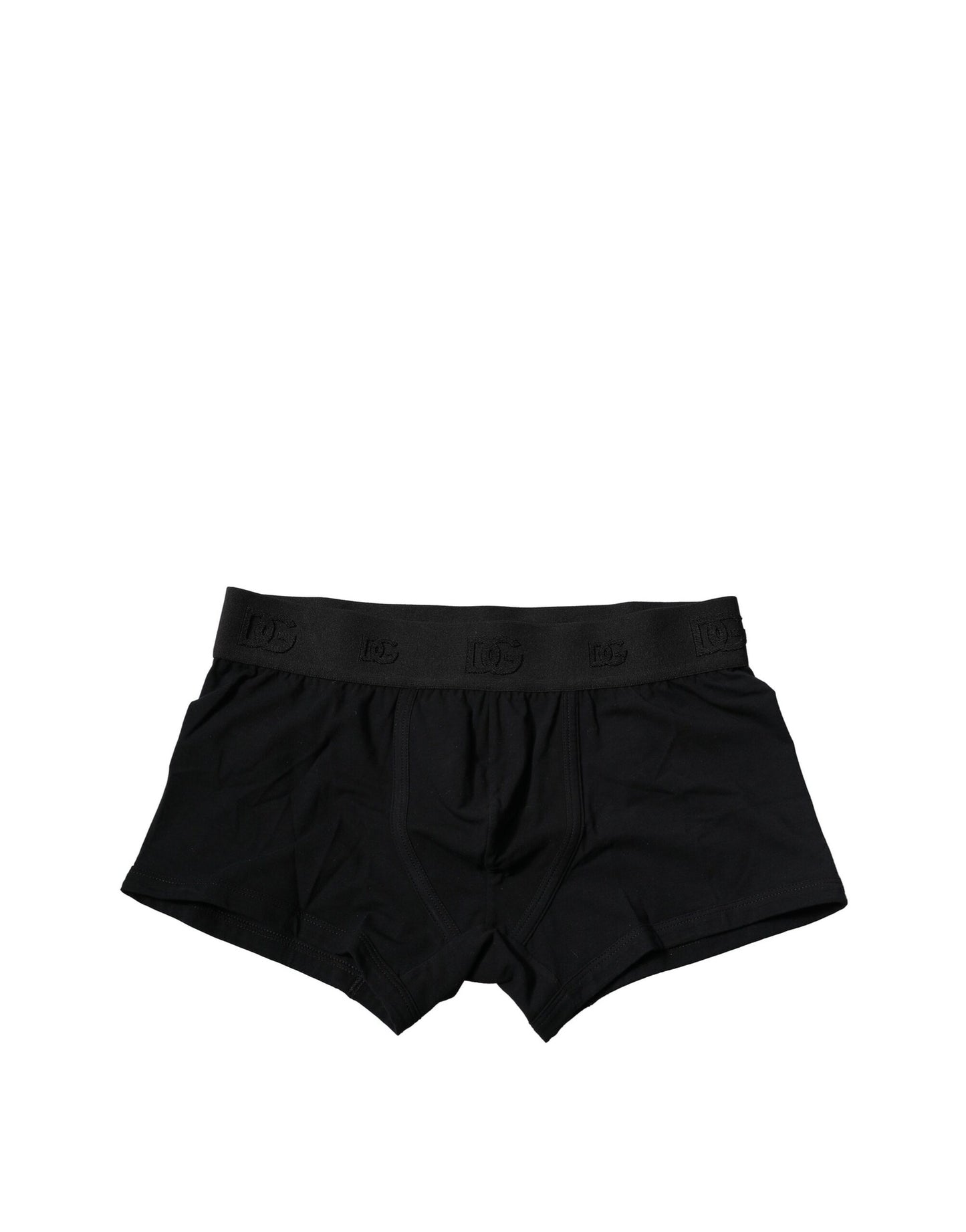 Black Cotton Stretch Regular Boxer Underwear-Dolce & Gabbana-LabelTerrace.com