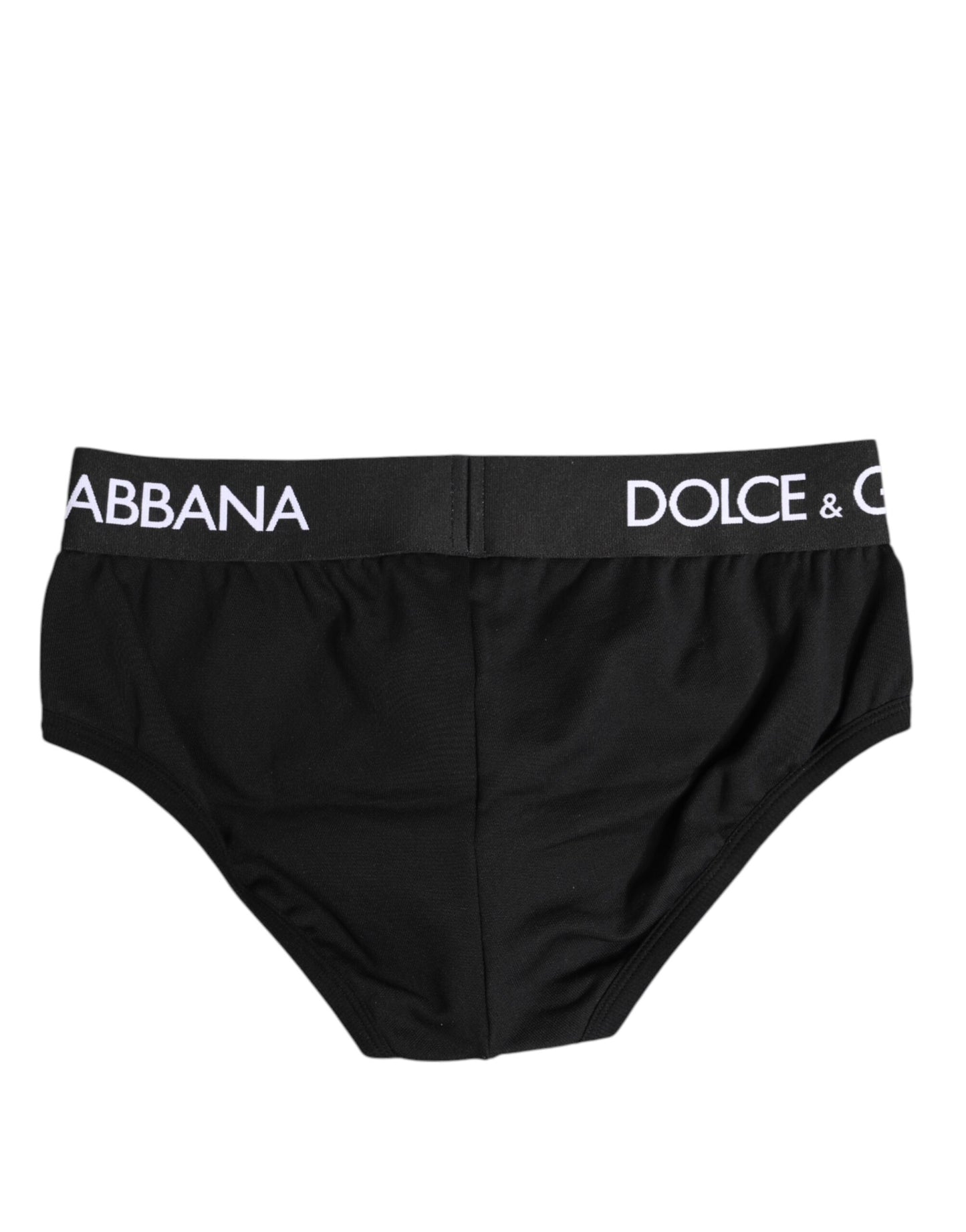 Black Cotton Stretch Regular Brief Underwear-Dolce & Gabbana-LabelTerrace.com