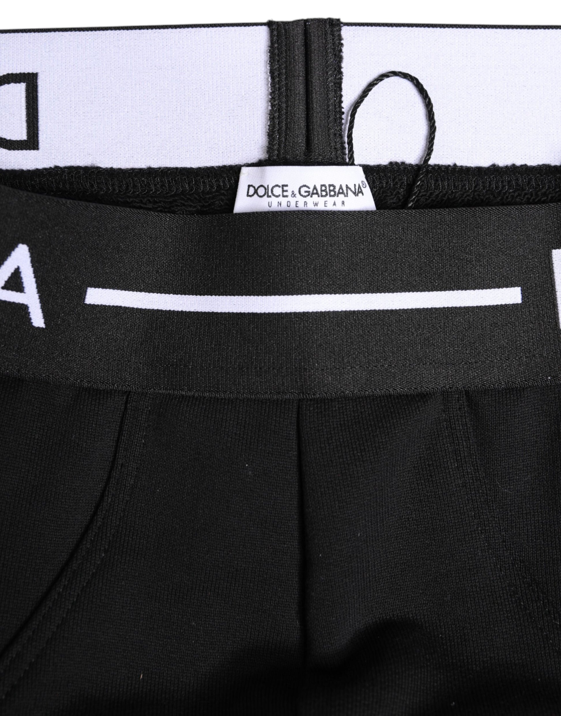 Black Cotton Stretch Regular Brief Underwear-Dolce & Gabbana-LabelTerrace.com