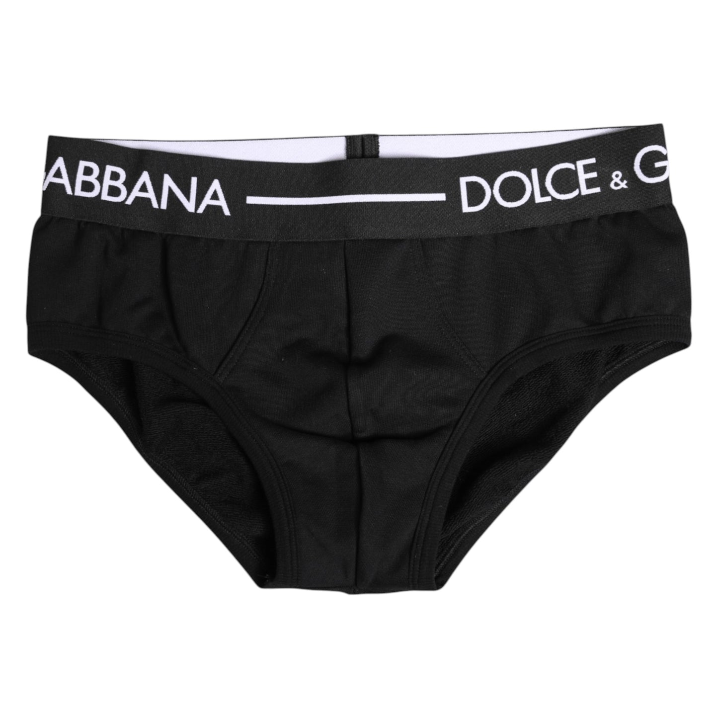 Black Cotton Stretch Regular Brief Underwear-Dolce & Gabbana-LabelTerrace.com