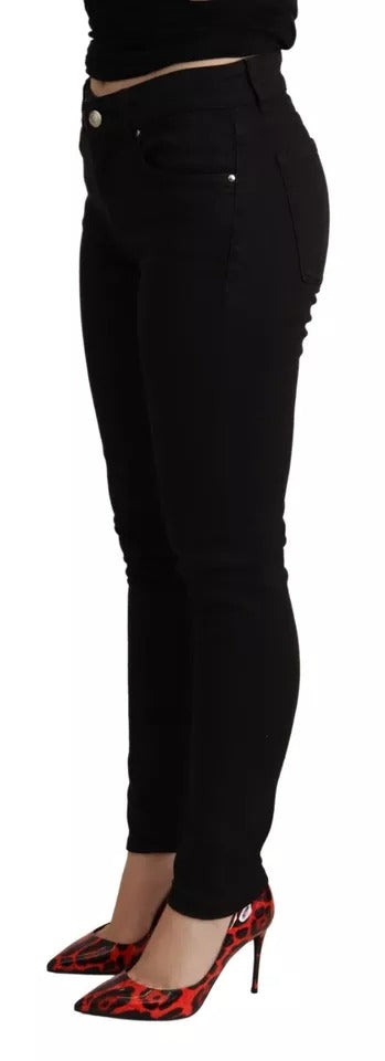 Black Cotton Stretch Skinny Denim Jeans-Dolce & Gabbana-LabelTerrace.com